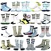 TeeHee Kids Boys Fashion Variety Cotton Crew 18 Pair Pack Gift Box (3-5Y, Vintage)