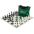 The House of Staunton Standard Chess Set Combination - Triple Weighted Regulation Pieces, Vinyl Chess Board and Standard Bag