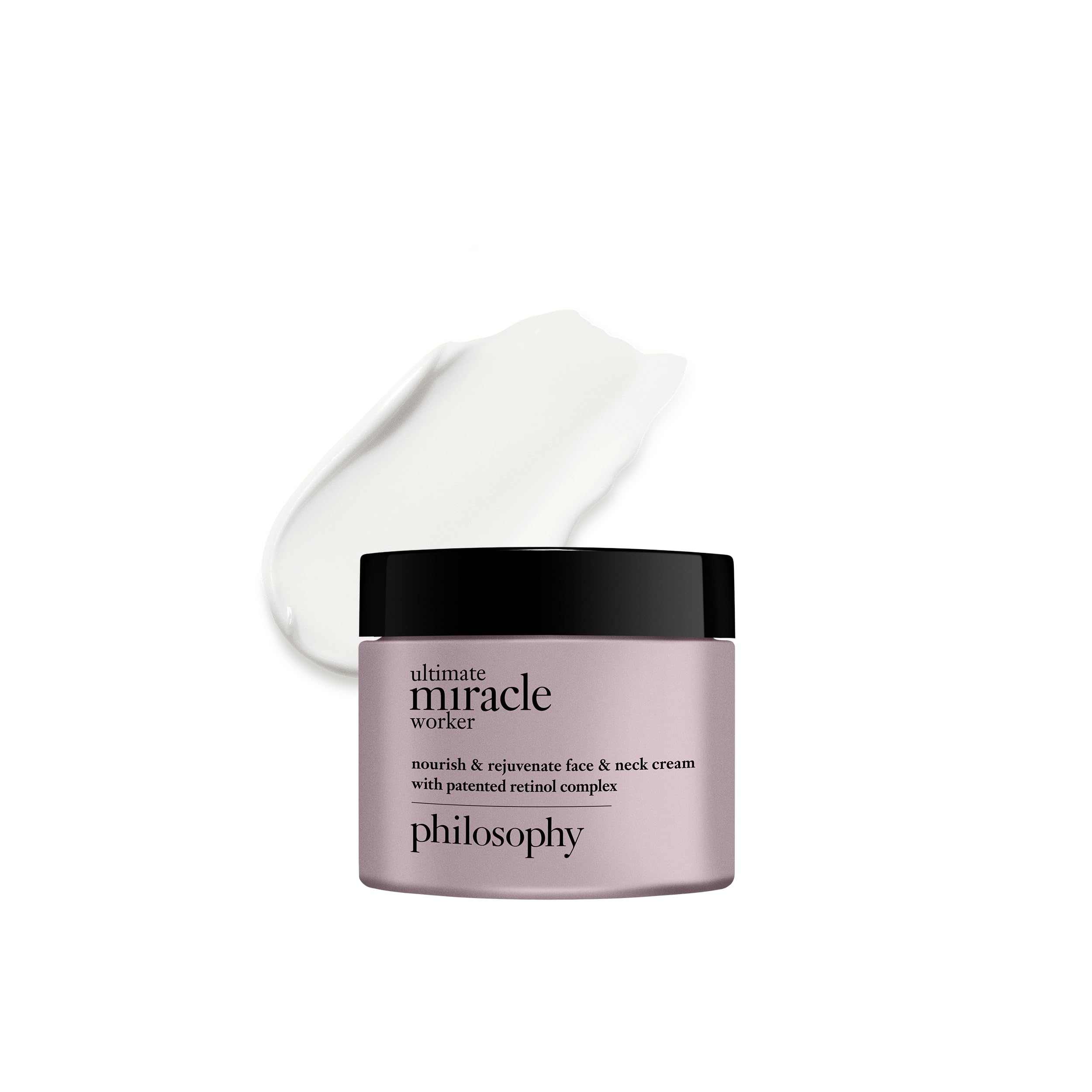 philosophy ultimate miracle worker cream 60ml, nourish & rejuvenate face and neck, moisturiser with patented retinol complex
