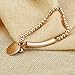 COCO Park Stainless Steel Rose Gold Bead Ball Chain Cuff Bangle Charm Pendant Lady Bracelet 6 2/8 Inch
