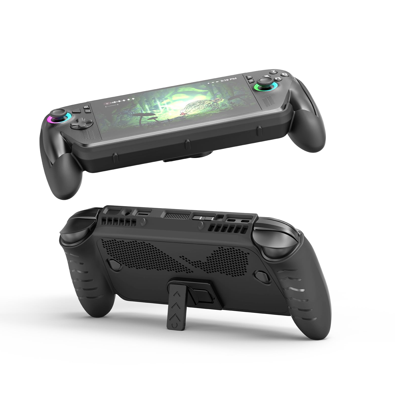 JDDWIN Protective Case for ASUS Rog Xbox Ally X & Rog Xbox Ally 2025, TPU Cover with Kickstand for Gaming Handheld Cover Case Accessories, Anti-Collision,Non-Slip,Anti-Scratch Design,Black