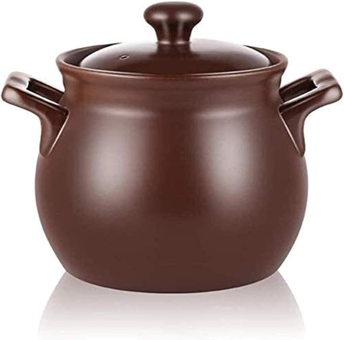 MultiSize Ceramic Casserole with Lid, Terracotta Cooking Pot