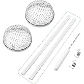 RVGUARD RV Flying Insect Screen, RV Furnace Vent Cover Bug Screen 2 Pack 2.8 x 1.3 Inch Stainless Steel Mesh with Installatio