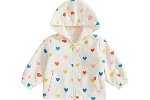 Lefyira Toddler Windbreaker Jacket Baby Girl Hooded Zip Up Sweatshirt Winter Jacket Zipper Long Sleeve Outwear Fall Clothes
