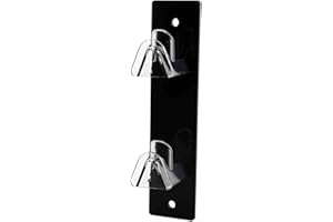 Marketing Holders Eyeglass Holder Sunglasses Wall Mount Rack with Hanging Hardware Black Back Clear Nose Acrylic 2 Tier Holds 2 Pair Bifocals Display Retail Stores Safety Goggles Labs