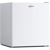 Koolatron 1.7 Cu. Ft. Mini Fridge with Freezer, White | 47 L, 28-50&deg;F range, reversible door, removable shelf, door storage, flat back