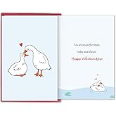 Bablira Sweet Valentine's Day Card for Him Her, Ducks in Love Cute Couple Card, Romantic Valentine's Gift for Boyfriend Girlfriend Husband Wife