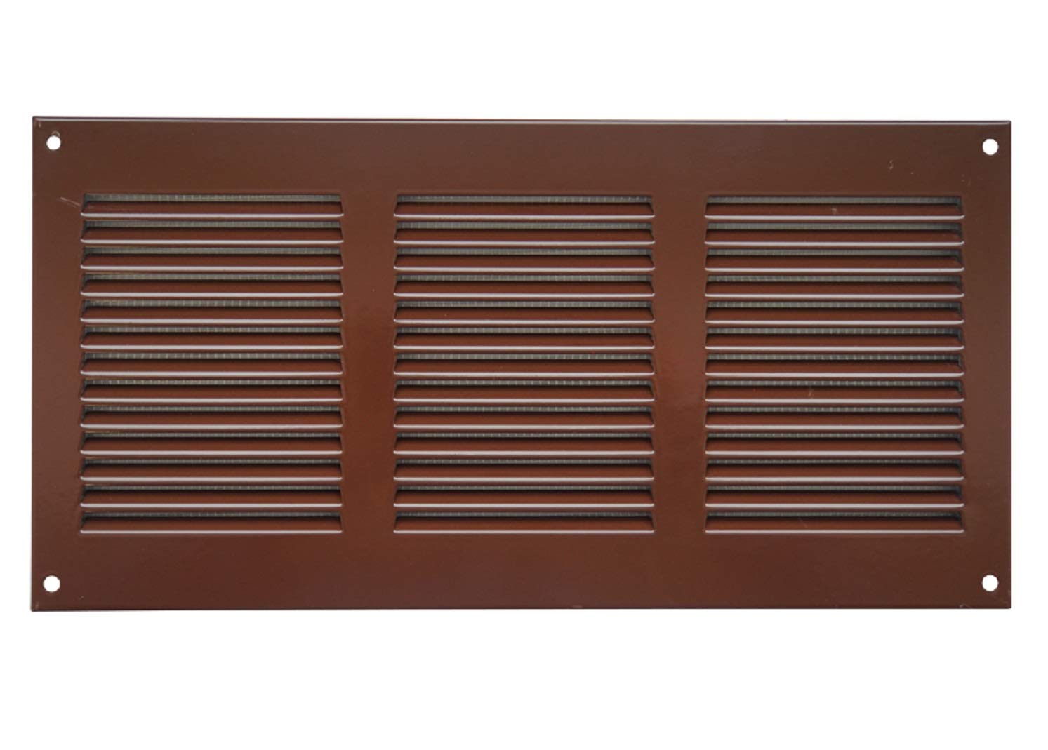 300x100mm Grille de ventilation Marron métallique avec moustiquaire