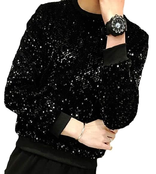 black sequin sweatshirt