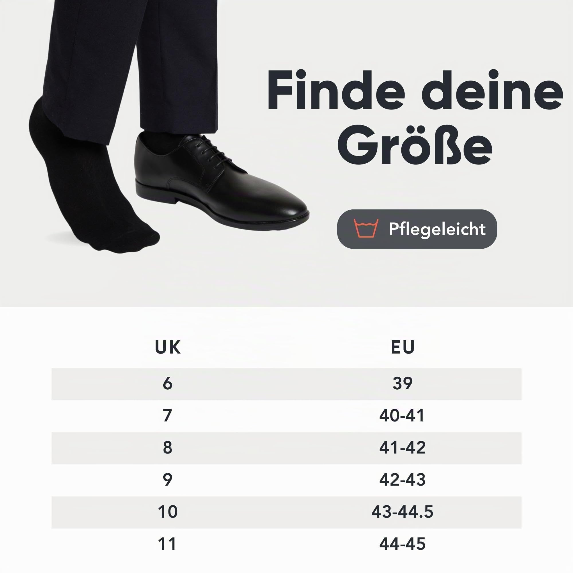 Schwarz Socken (10 Paar) FM® Herrensocken bequem, für den Alltag, Wadenhöhe, atmungsaktiv, elegantes Design, elastischer Saum, einfarbig Socken 5