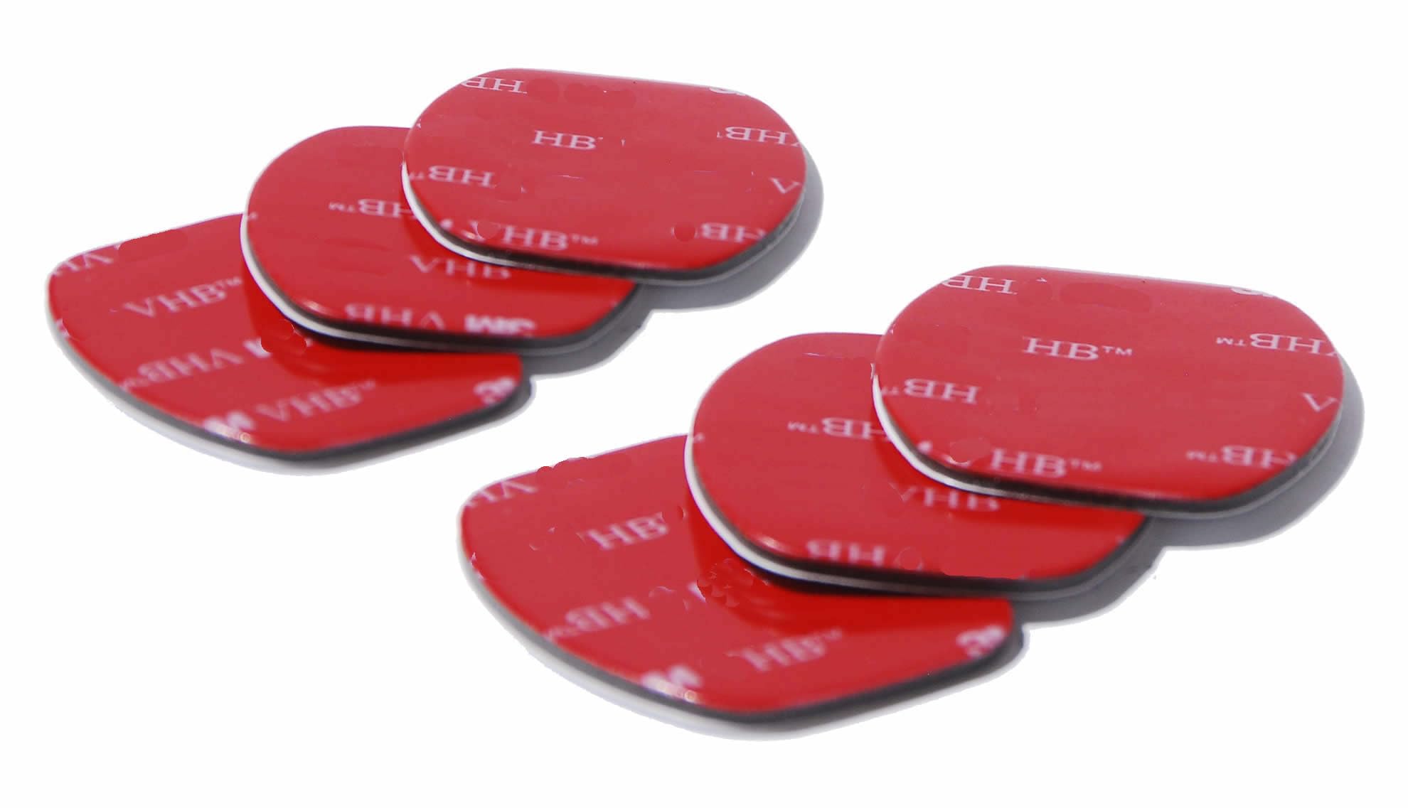 PROtastic Flat Sticky Adhesive Spare Replacement V-HB Pads for GoPro and SJCAM Action Camera Mounts (Pack of 6) - Great For Action Cameras & Dashcams!