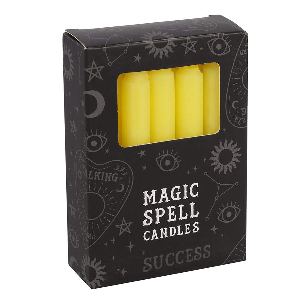 Zen Mini Magic Spell Candles. Red, Purple, Green, White, Black & Yellow. 1 Hour Burn Time. Rituals & Ceremonies. Colour Magic. (Yellow)