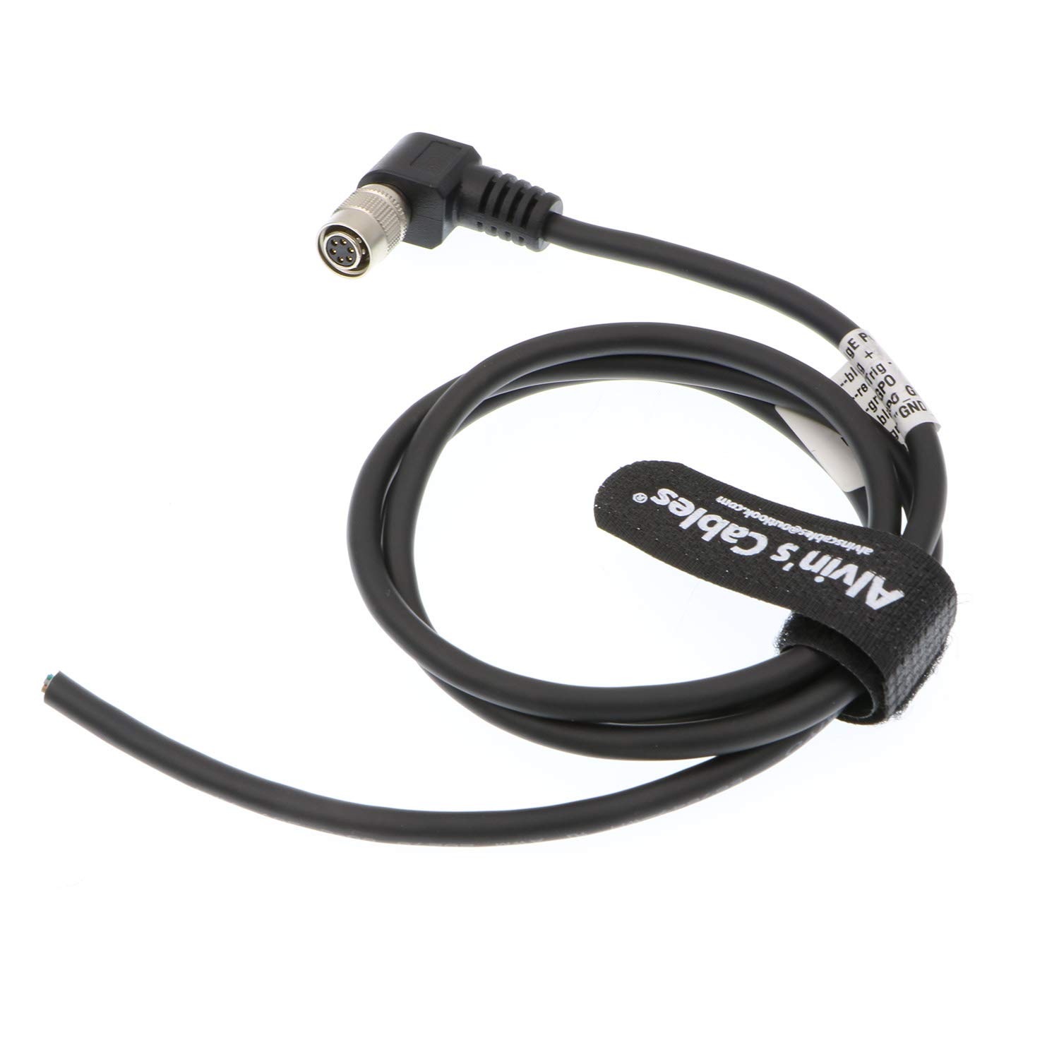 Alvin's Cables Hirose 6 Pin HRS HR10A-7P-6S Right Angle to Open End Power Cable for Basler 1M