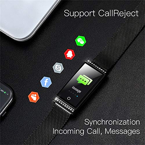 WoCoo Smartwatch IP68-Waterproof 0.96 inch Touch Screen Tracker Heart Rate Monitor Sleep Monitoring Smart Sports Watch（Black） - Thumbnail 4