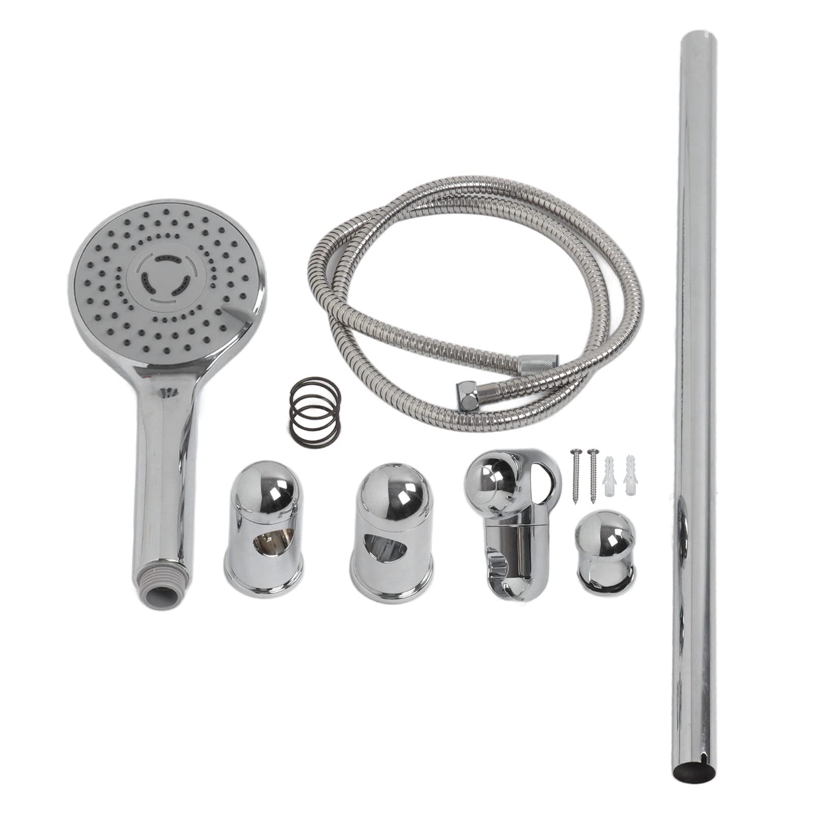 Garosa 360掳 Shower Slide Rail Set - Adjustable Height Shower System with 1.5m Hose, Stainless Steel Slide Rail for Bathroom