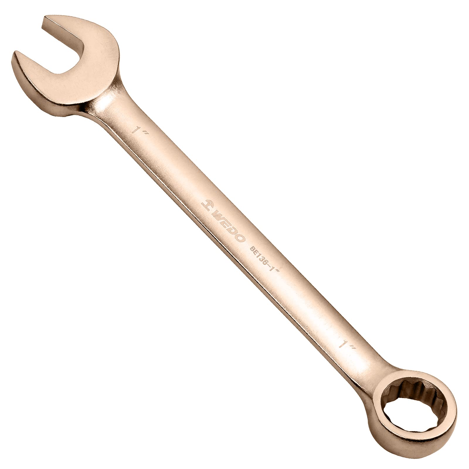 WEDO Non-Sparking Combination Wrench, Spark-free Safety Spanner,Beryllium Copper,Non-Magnetic,DIN Standard, BAM & FM Certificate,12 * 150mm