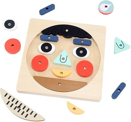 Amazoncom Rompecabezas De Madera Con Forma De Rostro Para