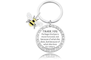 MTYCTWED Bee Keychain Insect Keychain Bee Jewelry Bumble Bee Gift Inspirational Gift Insect Jewelry Bee Loves Gift