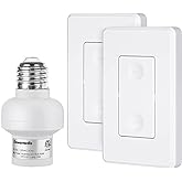 DEWENWILS Remote Control Light Bulb Socket, Wireless Light Switch for Pull Chain Light Fixture, Remote Light E26 E27 Bulb Soc