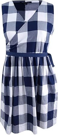 checkered wrap dress