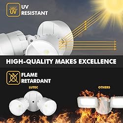 2 Packs LUTEC P6221W 1130 Lumen 15 Watt 28 LED