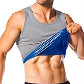 Sauna Shirt for Men, Short Sleeve Sauna Suit, Sweat Body Shaper Mens Sauna Vest Gym Exercise Tank Top