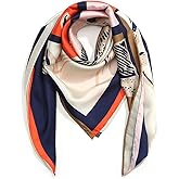 ANDANTINO 100% Pure Mulberry Silk Scarf 35" Large Square Lightweight Headscarf –Women’s Hair Wraps-With Gift Packed