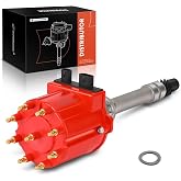 A-Premium Ignition Distributor Small Block Big Block EFI TBI Distributor | Compatible with Chevy GMC Vehicles - V8 - C/K 1500 2500 Pickup, Camaro, Blazer, Yukon, Jimmy, C60, P30, Tahoe, Red Cap