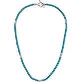 COAI OT Clasp Men's Beaded Necklace, Lapis Lazuli/Turquoise/Tiger Eye Crystal Necklace for Men