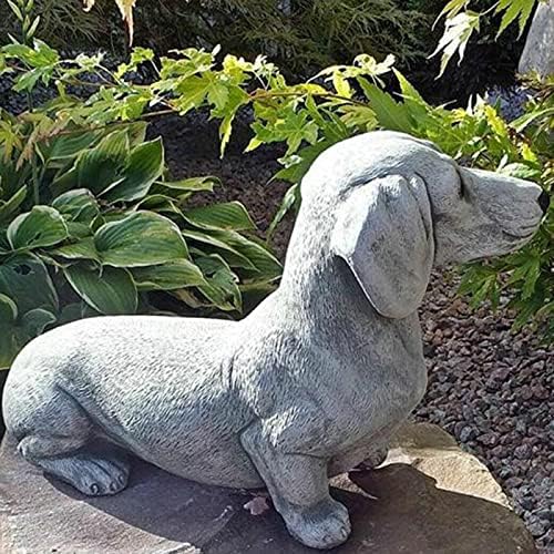 Resin dog statue for garden memorial decor priced at $15.99.