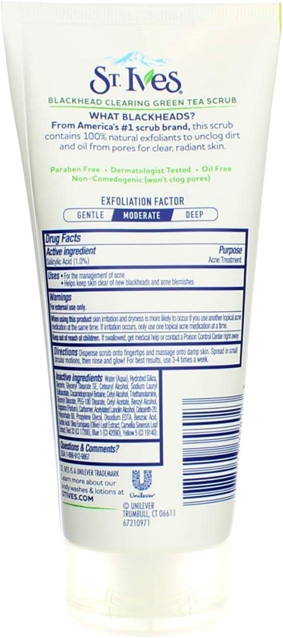 St. Ives Blackhead Clearing Face Scrub Green Tea 6 oz(Pack of 2), 170 ml (Pack of 2) - Image 5