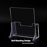 ROSSHINE A4 Leaflet Holder 2 Pack Crystal Clear Acrylic Brochure Holder view 4