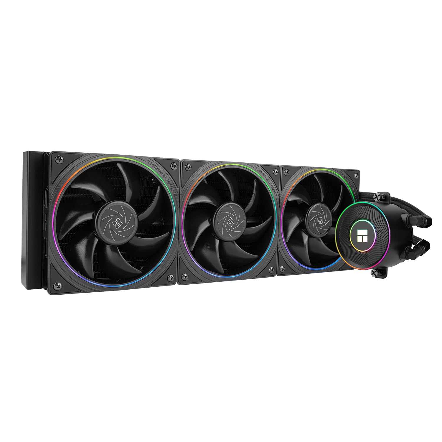 Photo 1 of TR Thermalright Aqua Elite 360 V5 ARGB Black Liquid CPU Cooler-360mm AIO,3 PWM Fans-Thin Ring ARGB Lighting Effect,for AM4/AM5,Intel LGA1851/1700/115x,Black CPU Water Cooler