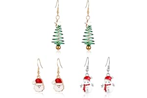 Sibba Drop Dangle Stud Earrings Christmas Festival Set Hypoallergenic Alloy Jewelry Fashion Cute Gifts For Teens Little Kids Teen Girls Ages
