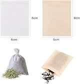 Carehabi 100Pcs Disposable Tea Filter Bags Drawstring 6x8 cm view 3