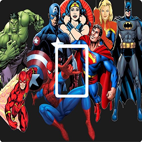 Light Switch Covers, Different Options To Choose From, Vinyl Sticker (Superheros)