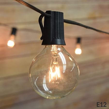 Fantado 10 Socket Outdoor Patio String Light Set G40 Clear Globe