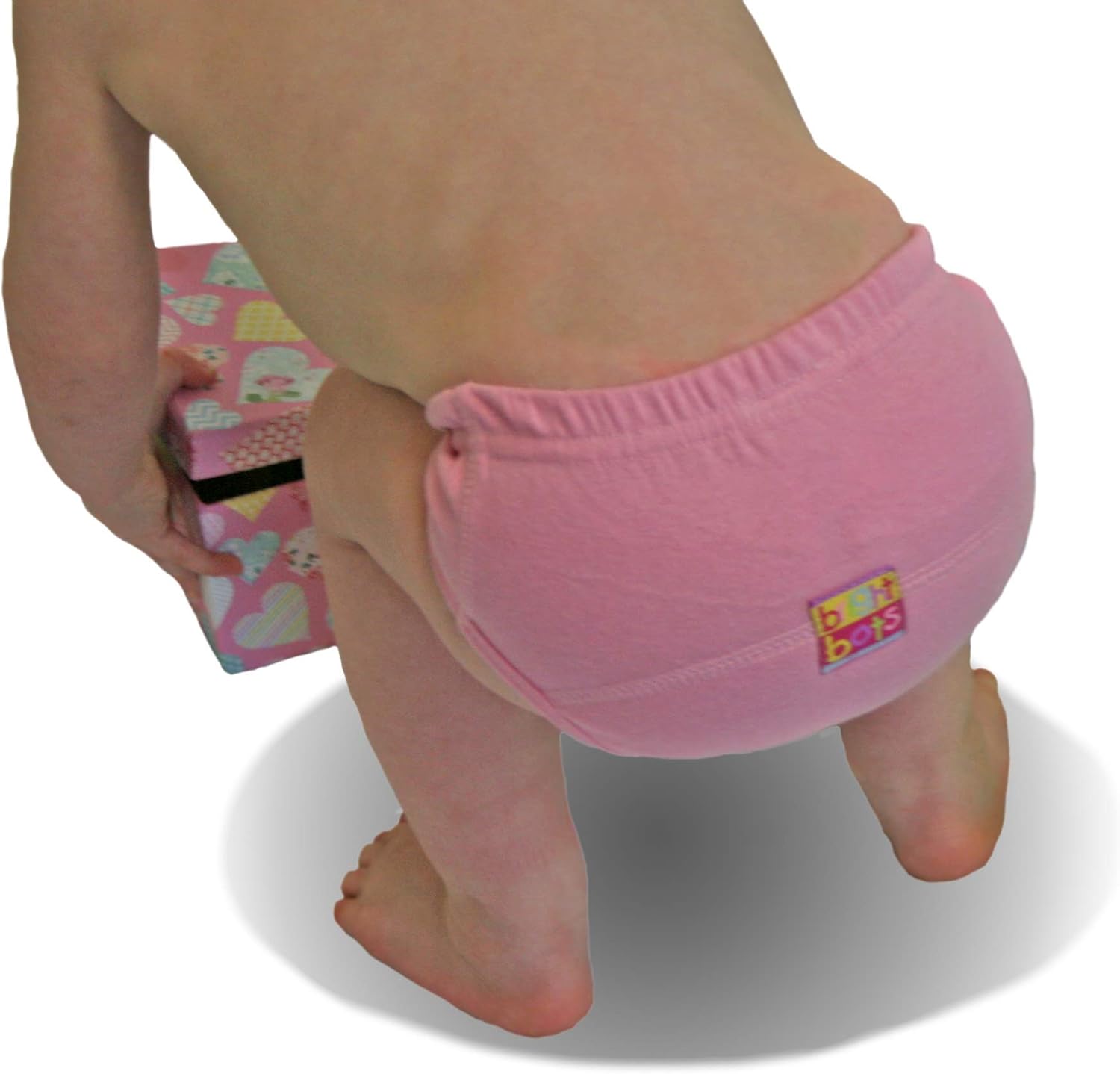 Bright Bots Potty Training Pants Reusable Pull up Underwear with Absorbent and Water Resistant Layer (2pk, XL 3years, Pale Pink) - Image 3