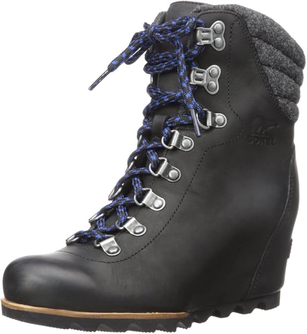 sorel conquest waterproof leather wedge boot