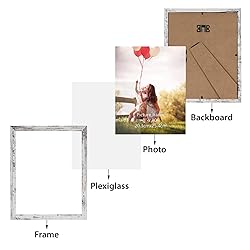 HORLIMER 8x10 Picture Frame Set of 15, Distressed