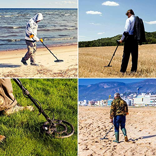 Nalanda Metal Detector 18khz Treasure Hunters Gold Finder With Lcd Display 5 Detection Modes Adjustable Sensitivity And Submersible Search Coil - 