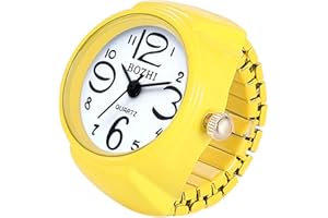 Ibohevo Watch Rings for Women Finger 8Pcs Waterproof Unisex Arabic Numerals Finger Watch Men Retro Novelty Ring Watches Set