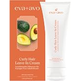 Eva + Avo Curly Hair Leave-In Cream with Avocado Extract for Intense Hydration, Curl Definition, Strength, Frizz Control, Detangling, and Manageability for All Curly Hair Types