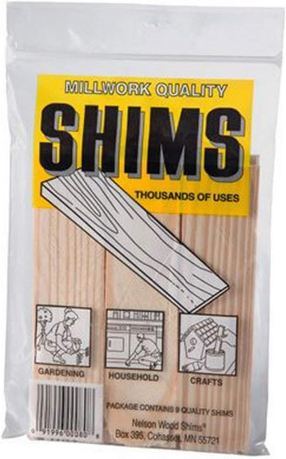 Nelson Wood Shims Store Nelson-PSH6/9-72/56, L