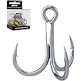 BKK Raptor-X Treble Hook 3X | Saltwater Corrosion Resistant Bright Tin Coating | Hand Ground Point | Heavy Duty Lure Hook, Popping, Stickbaits