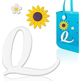 Hikkcos 3 Pcs Letter Charms for Bogg Bag Clips Insert Accessories Charm Decorative Alphabet Charm for Handbag Beach Tote Simple Modern Beach Bag, Rubber Tote