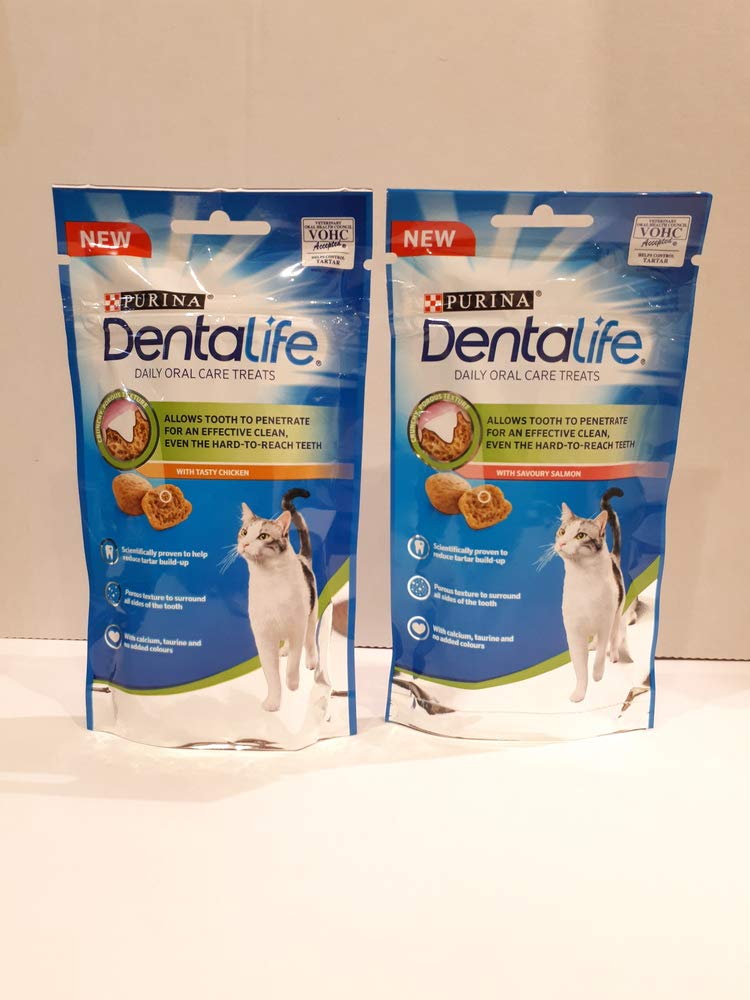 Purina Dentalife Daily Oral Treats Bundle 1x 40g Chicken 1x 40g Salmon