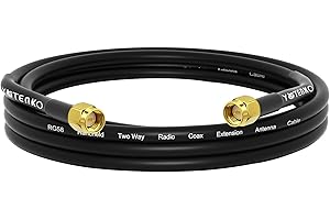 YOTENKO SMA Male to SMA Male Cable RG58 Coaxial Cable 6FT, SMA Male Adapter Jumper Extension Antenna Cable, 50 ohm Coax Low L