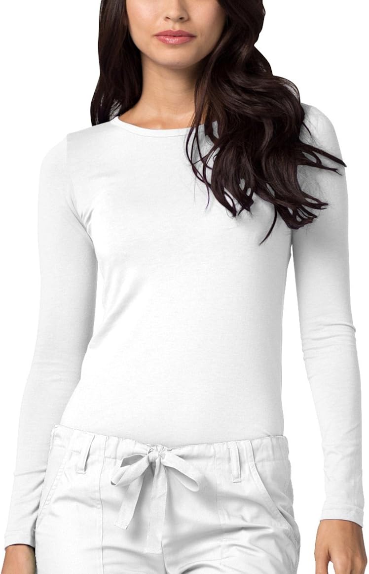 Adar Underscrubs for Women 3 Pack - Long Sleeve Underscrub Comfort Tee at  Women’s Clothing store