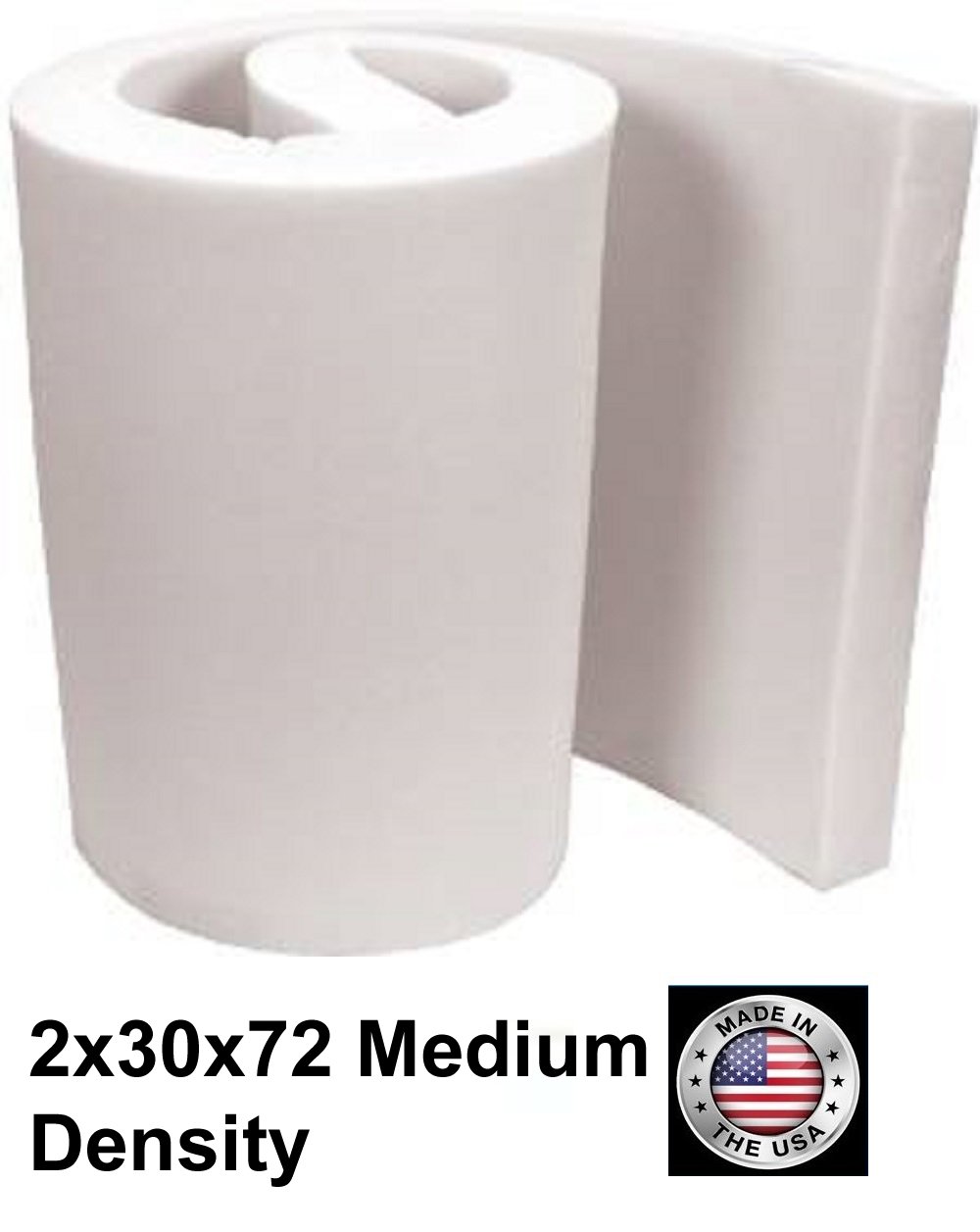 FoamTouch Upholstery Foam Medium Density Cushion, 2'' L x